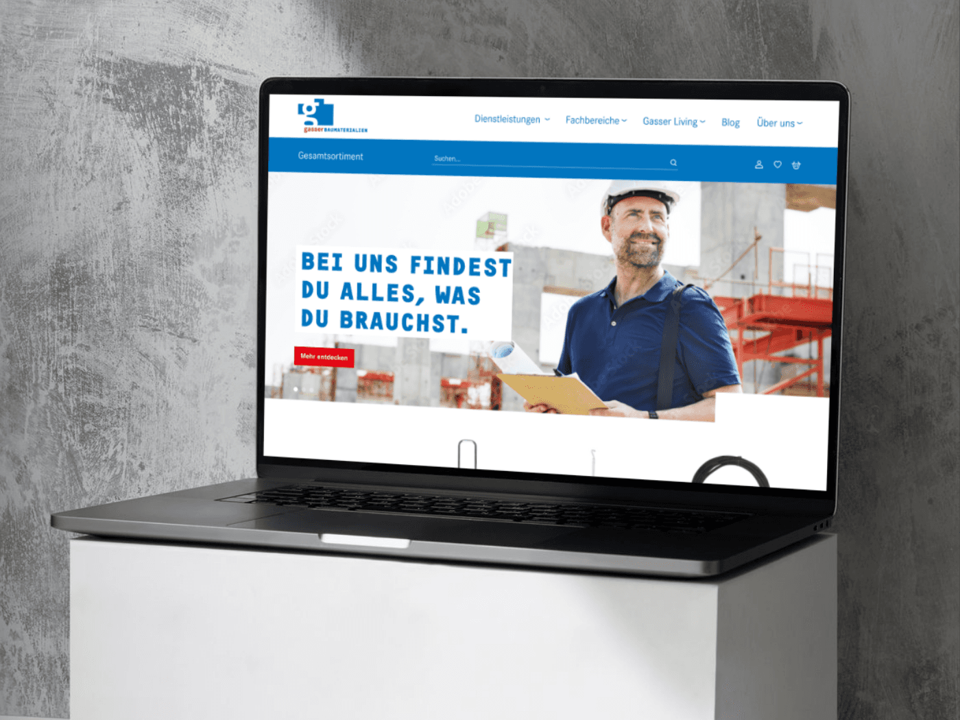 Webshop für Gasser Baumaterialien