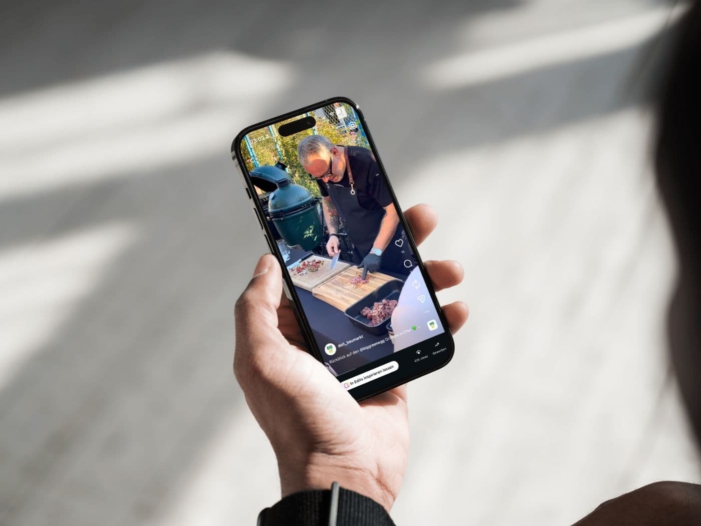 Instagram-Reel des Big Green Egg Grillkurses mit Tom Heinzle