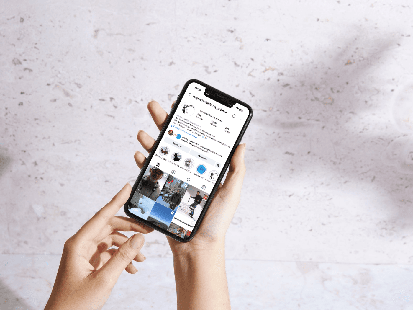 Instagram-Profil für «Schneesport mit Rücksicht»