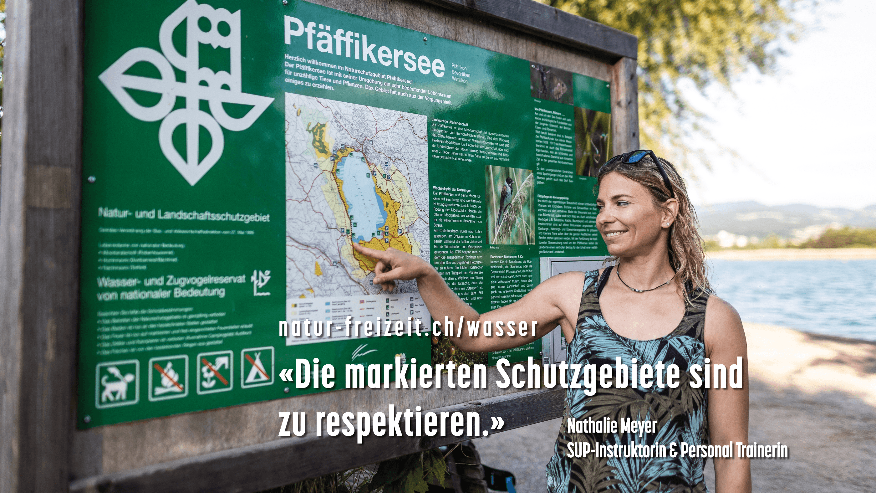 Botschafterin Nathalie Meyer (SUP-Instruktorin & Personal Trainerin) am Pfäffikersee (Bild: Outdoor Publishing)
