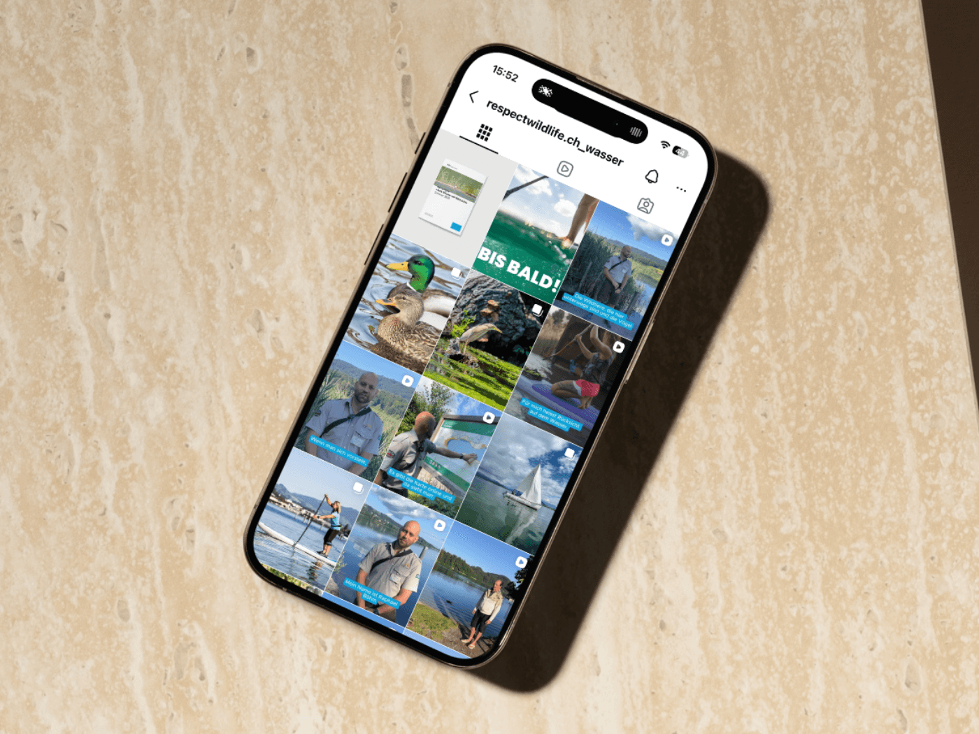 Instagram-Profil für «Aufs Wasser mit Rücksicht»