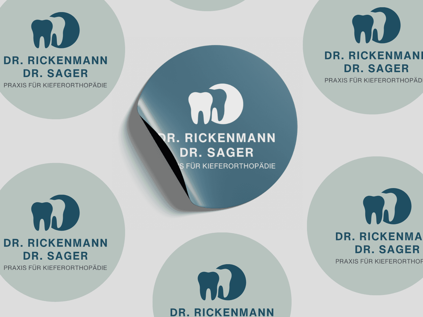 Anwendung des Logos auf Klebern