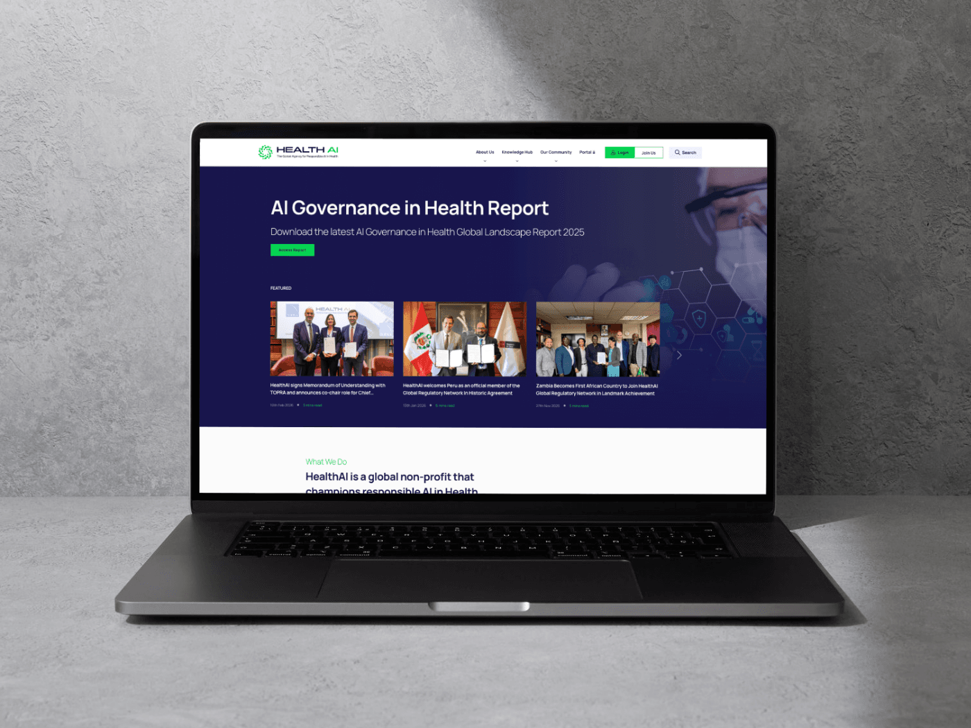 Abgeschlossenes Projekt: Website für HealthAI