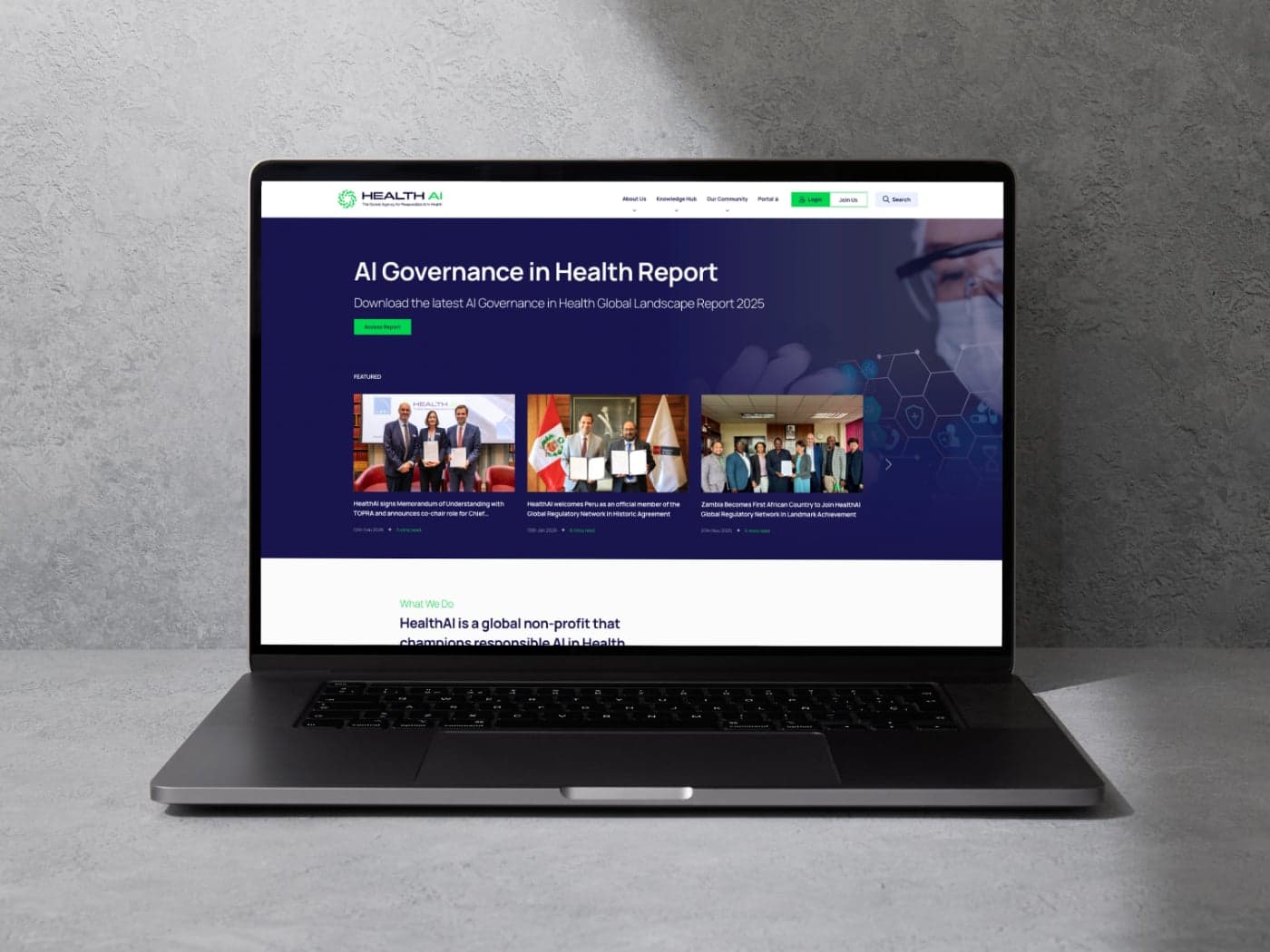 Abgeschlossenes Projekt: Website für HealthAI